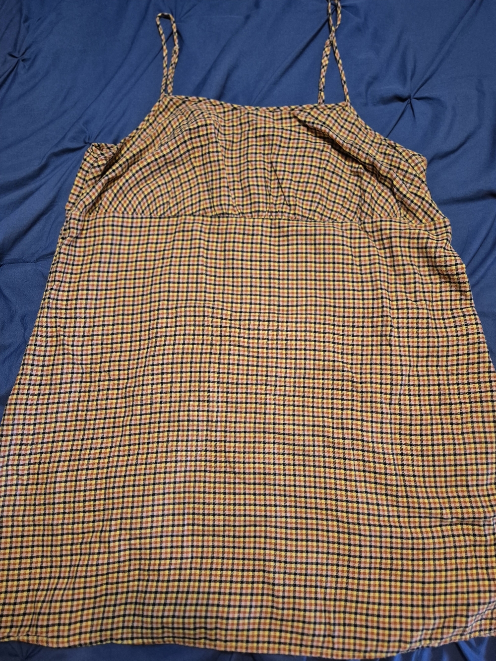 wild fable Yellow, Black and Orange Plaid Top